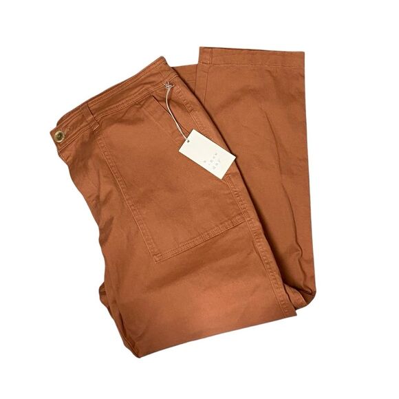 NWT A New Day Stretch Elastizado Slim High Rise Rust Colored Pants Women Size 12 - Picture 1 of 15